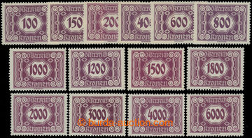 209202 - 1922 POSTAGE-DUE / ANK.P118-P131, postage-due 100 K - 6000K;