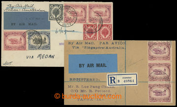 209219 - 1928-1932 sestava 2 R+Let-dopisů, vyfr. mj. 3 x SG.32, 21C 