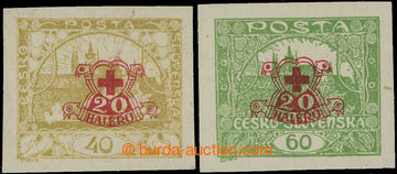 209231 -  Pof.Pof.170Nc +171Nc, 40h and 60h imperforated, with red ad