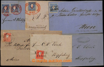 209330 - 1858-1860 6 folded letters with 5, 10 and 15 Kreuzer, 2x nic