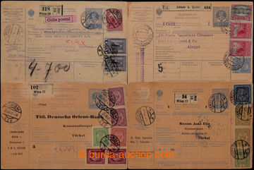 209333 - 1915-1917 sestava 7ks celých balíkových průvodek s přit