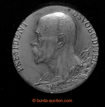 209334 - 1937 M12b, silver death medal Masaryk 1937, diameter 60mm, A
