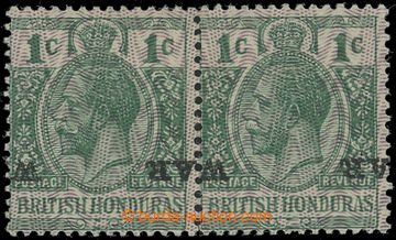 209409 - 1916 SG.114a, 2-páska Jiří V. 1C zelená s PŘEVRÁCENÝM