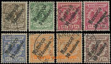 209422 - 1899 Mi.1-6, Krone - Adler overprints 3C/3Pfg-60C/50Pfg; ver
