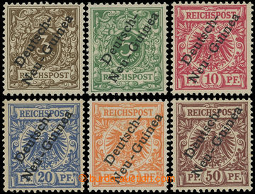 209442 - 1897 DEUTSCH NEU-GUINEA, Mi.1-6, complete overprint set Kron