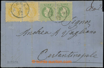 209476 - 1872 BULHARSKO / BURGAS  skládaný dopis do Konstantinopole