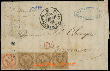 209483 - 1864 MARTINIK / dopis do Bordeaux vyfr. frankaturou 1. kolon