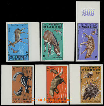 209541 - 1975-1976 Mi.122-124, 141-143, two sets Wild Animals, IMPERF