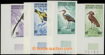 209543 - 1975 Mi.135-138, set Birds, IMPERFORATED; VF corner pieces