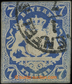 209625 - 1868 Mi.21c, Znak 7Kr preussischblau s fragmentem DR LICHTEN