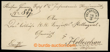 209675 - 1854 FIELD-POST No.3/ 28/3  round FP-postmark from north Ita