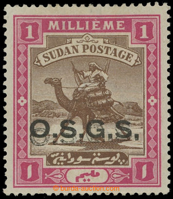 210105 - 1902 SG.O3f, Arab Postman 1Mill, with overprint OSGS - DOUBL