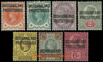 210127 - 1897 SG.59-65, GB 1/2P-6P s přetiskem BECHUANALAND PROTECTO