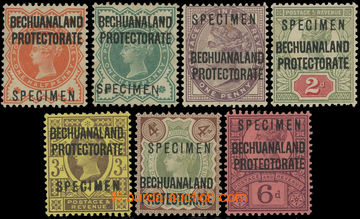 210129 - 1897 SG.59s-65s, GB 1/2P-6P s přetiskem BECHUANALAND PROTEC