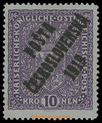 210243 -  Pof.51I., Coat of arms 10K light violet, overprint type I.,