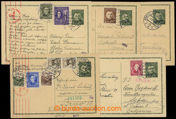 210272 - 1940-1942 CDV8, Tiso 50h, comp. 5 pcs of, from that 1x addre