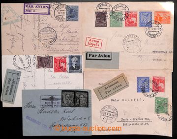 210360 - 1931-1936 5 airmail entires, all addressed to Czechoslovakia