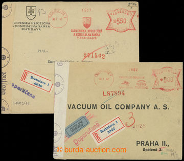 210452 - 1942 dva R-dopisy adresované do Protektorátu, vyplacené O