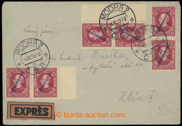 210454 - 1939 Express letter with mixed franking, in front Slovak sta