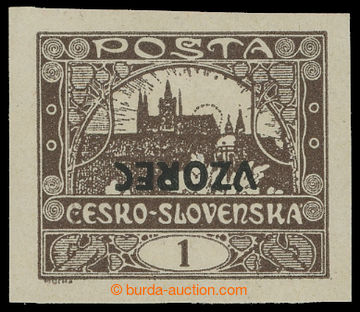 210628 -  Pof.1vz, 1h brown with INVERTED overprint VZOREC; irregular