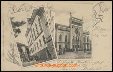 210731 - 1903 PŘÍBRAM - synagoga a židovská škola, 2-záběrová