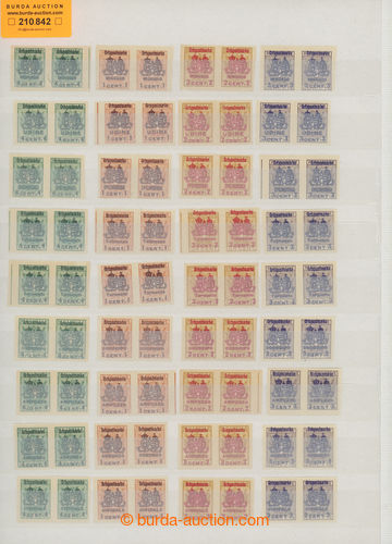 210842 - 1918 FP for Italy, UNISSUED Ortspostmarken; 18 sets with ove