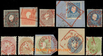 210850 - 1858-1864 Ferch.11Ia, 13-15; Franz Joseph I. 3 Kreuzer black