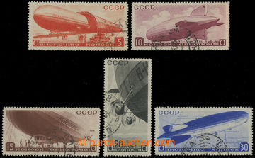 210887 - 1934 Mi.483-487, Zeppelins 5K-30K; very fine, cat. 115€