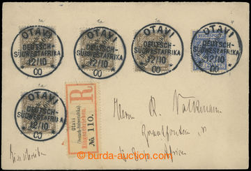 210898 - 1900 DEUTSCH SÜDWESTAFRIKA / Reg letter with 4x Mi.1a + 4, 