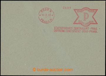 210912 - 1945 meter stmp Central Statistical Office Prague P, print p