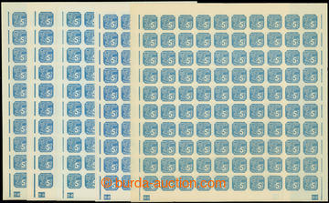 210954 - 1939 ARCHOVINA / Pof.NV2, 5h modrá (I. vydání), sestava 5