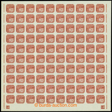 210969 - 1939 COUNTER SHEET / Pof.NV5, 10h red (the first issue.), wh