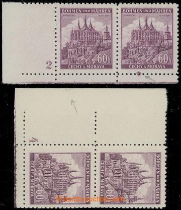 211038 - 1939 Pof.30 VV, Kutná Hora 60h, dvě dolní rohové 2-pásk