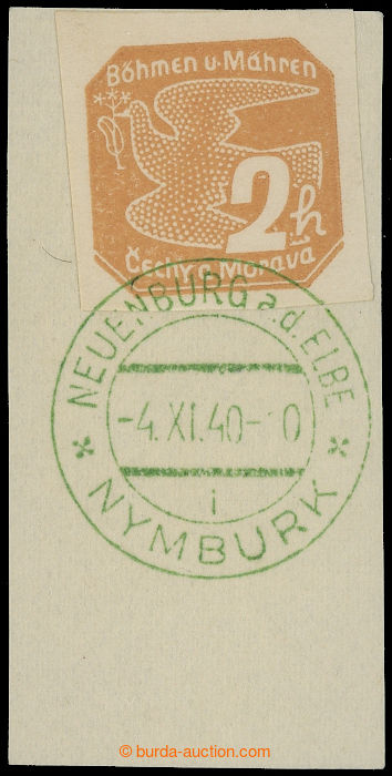 211041 - 1940 PDR1, green special postmark NEUENBURG a.d. ELBE/ NYMBU