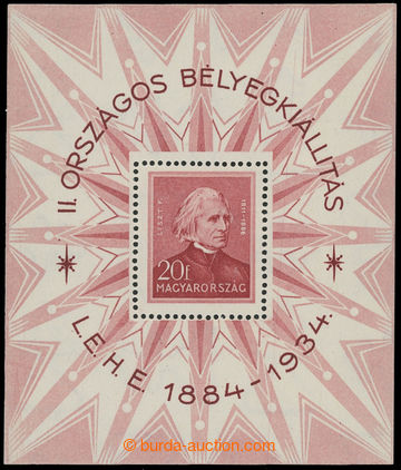 211043 - 1934 Mi.Bl.1, aršík Filatelistická výstava Budapest 1934