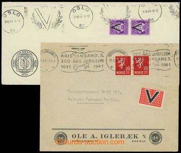 211092 - 1941 VIKTORIA / 2 letters, 1x commercial sent to German Feld