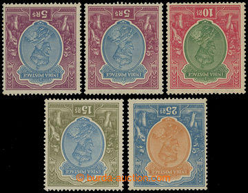 211095 - 1926-1933 SG.216w-219w, Jiří V. 5Rp (2 odstíny) - 25Rp, V