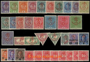 211177 - 1918 Pof.RV43-65, RV71-84, Hluboka issue (Mareš's overprint