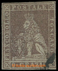 211254 - 1859 Sass.16a, Lion 9Gr bruno grigio lillaceo; nice piece, e