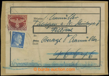 211286 - 1942 adresní lístek z balíku zaslaný na východní front