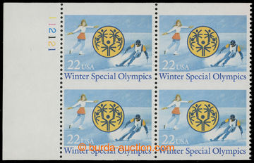 211287 - 1985 Sc.2142a, Winter Olympic Games 22C, marginal block-of-4