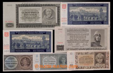 211324 - 1940-1944 Ba.30-34, 36-37, 39-42, sestava 11ks bankovek, vš