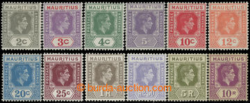 211439 - 1938-1949 SG.252-263a, George VI. 2C-10Rs; basic nominal com