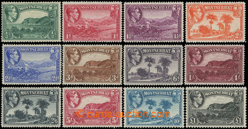211444 - 1938-1948 SG.101a-112, Jiří VI. - krajinky 1/2P - £1,