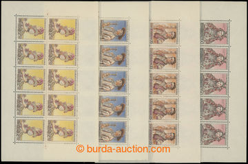 211456 - 1955 Pof.PL840-843, Kroje (I), kompletní série 10-bloků; 