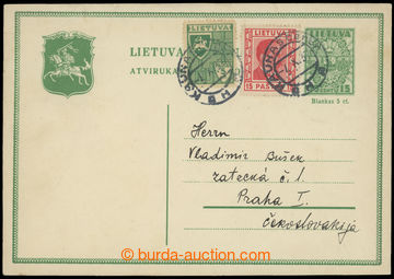 211467 - 1937 dopisnice Mi.P20, dofrankovaná zn. 5+15P, podací DR K