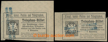 211469 - 1891 Mi.TB5 p.stat phonecard with printed stamp 10Pfg in bla