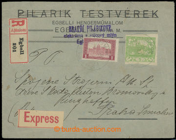 211487 - 1919 PARLAMENT 1917 commercial Reg and Express letter to Pra