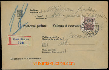 211491 - 1931 mezinárodní tiskopisová obálka Poštovní příkaz 