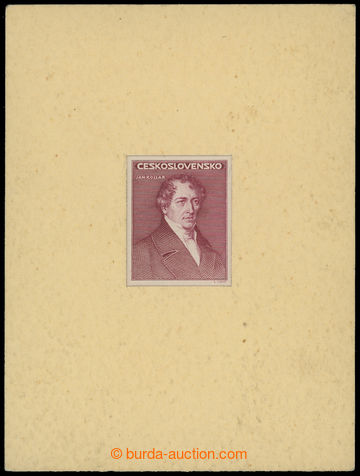 211557 - 1952 NEPŘIJATÝ NÁVRH  plate proof stamp. Pof.627/628 Koll